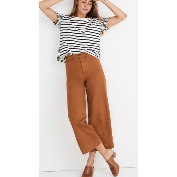 NWOT Madewell Emmett Wide-Leg Crop Pants, Sz 25, $90 B34 - Picture 1 of 10